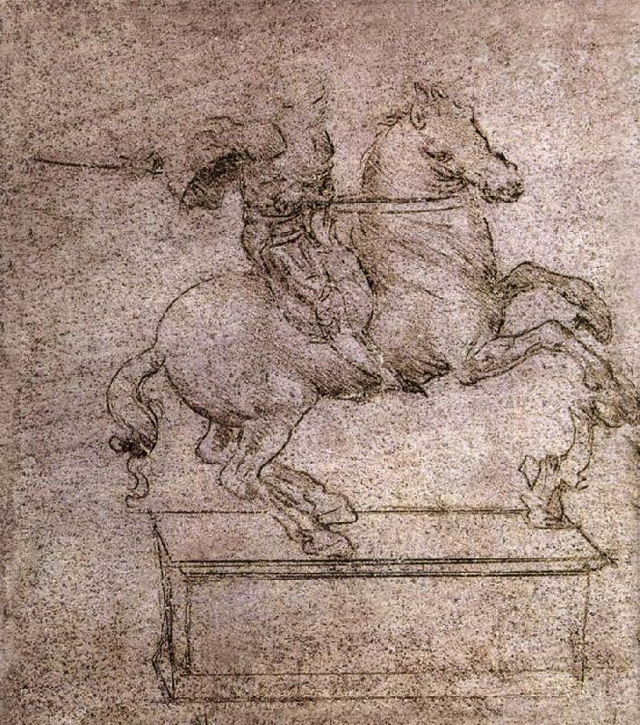 Study fur the Sforza-Reiterstandbild, LEONARDO da Vinci